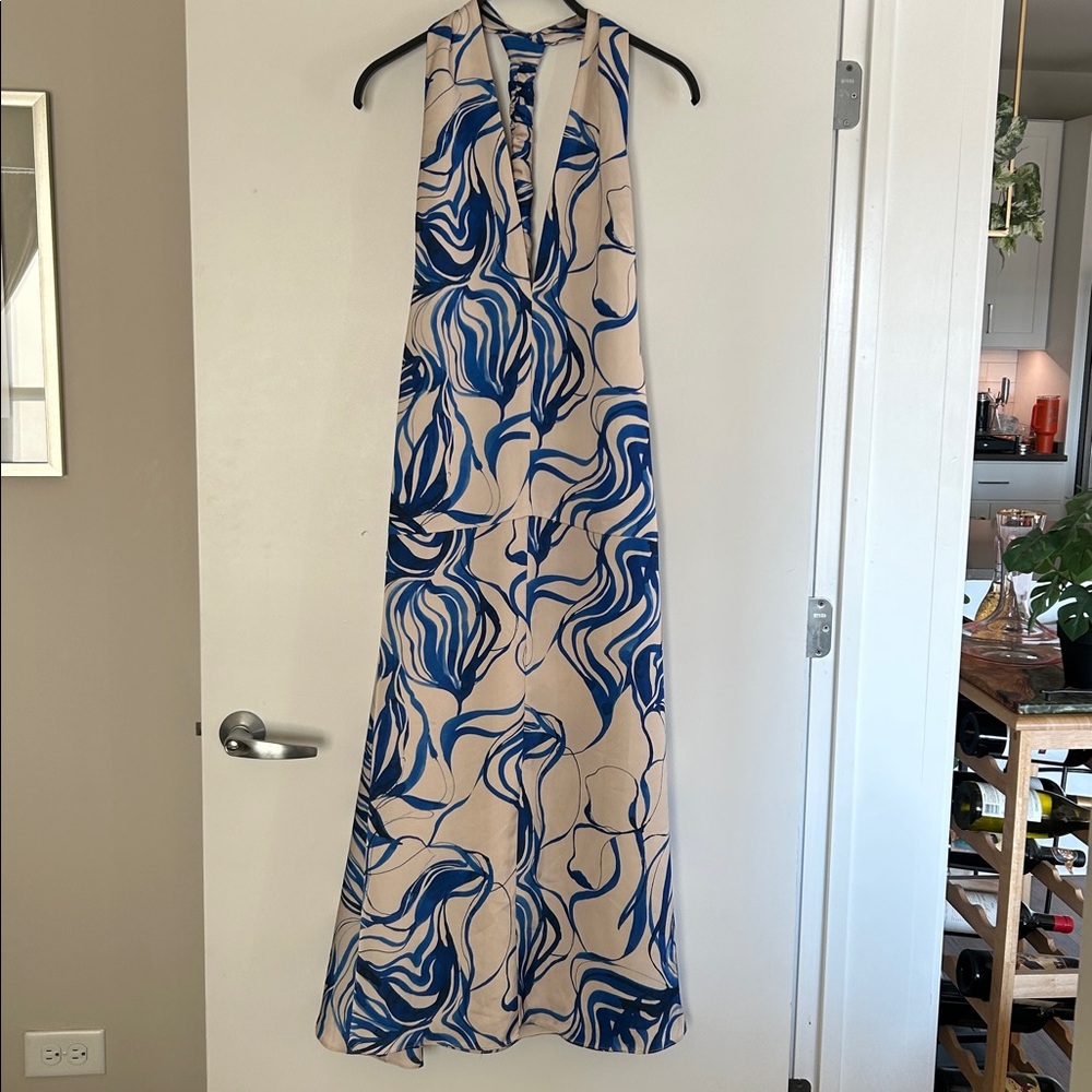 Parker Nia Swirl Print Open Back Dress